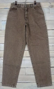 Vintage 90s ANCHOR BLUE Loose Baggy Tapered Leg Faded Brown Jeans Size 30x31 - Picture 1 of 7