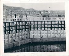 1937 Gates of Mississippi River Lock & Dam 6 Trempealeau Wisconsin Press Photo