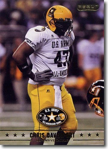 (25) 2009 Chris Davenport Razor / Leaf  US Army All-American Football RCs - Image 1 of 1