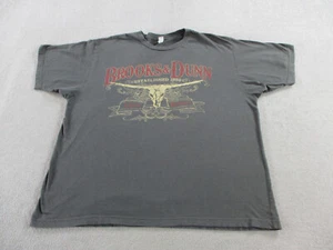 Brooks and Dunn Shirt Adult XL Gray Red Band Concert Crewneck Western Rodeo Tee - Picture 1 of 10