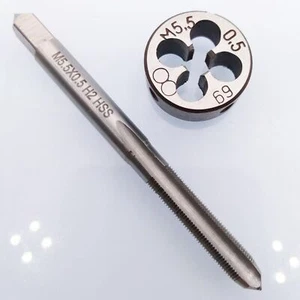  Tap & Die Set HSS M5.5 x 0.5mm Tap & M5.5 x 0.5mm Die Metric Thread Right Hand - Picture 1 of 4