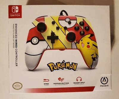 Nintendo Switch PowerA Pokemon Pikachu Pop Art Enhanced Wired Controller - NEW  - Image 1 of 4