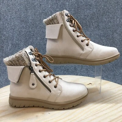 Botas de montaña Cliff by White para mujer 8 M Hope Hiker beige con cordones cremallera redondas Foto 1 de 4