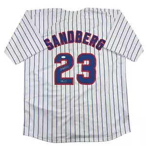 Autographed/Signed Ryne Sandberg HOF 05 Chicago White Baseball Jersey JSA COA - Picture 1 of 4