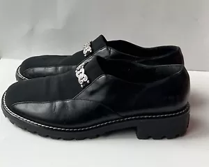 Brighton Hope Scarpe Donna Mocassini Nero con Fascia Charm Taglia 7,5 W - Foto 1 di 8