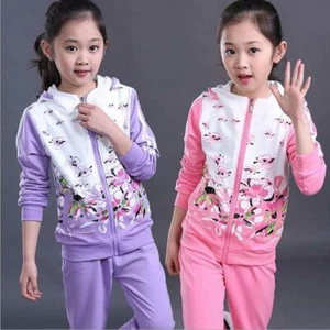 New Baby Girls Clothes Sport Suit Kids ClothingJacket Pants Tracksuit Size 3-15Y - Picture 1 of 11