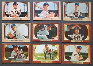 COMPLETE 1955 Bowman Milwaukee Braves TEAM SET - $1785.00 - Hank Aaron, Mathews - Picture 1 of 4