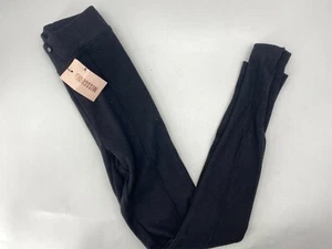Missguided Damen-Legging Größe 2 Schwarz Nahtdetail Reißverschluss am Saum - Bild 1 von 5