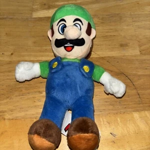 Super Mario Bros LUIGI Plüschhut mit bestickten Augen Overall Nintendo 9 Zoll - Bild 1 von 12