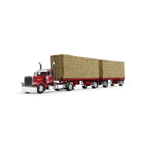 First Gear 1/64 Peterbilt 389 Day Cab & 28.5" dual hay Trailer 60-1894 NEW - Picture 1 of 1