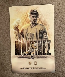 Vegas Golden Knights vs L.A. Kings Game Poster 12/28/23- Alec Martinez - Picture 1 of 2