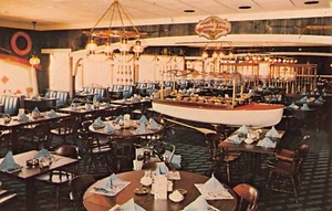 Mc Garvey's Boat Drive In Restaurant Interior View Vermillion, OH Vtg Postcard - Picture 1 of 2