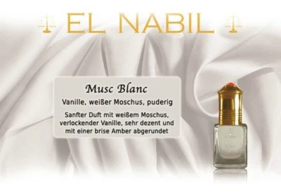 Musc Blanc 5ml Parfum Duft - El-Nabil Misk El-Musc Parfüm-Öl für Mann & Frau