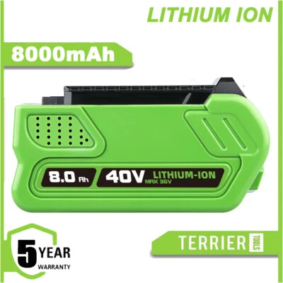 8000 mAh Für Greenworks G40B4 40V Heckenscheren Akku G40B5 G40B6 Li-Ion Batterie