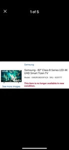 samsung 82 inch tv - Picture 1 of 5