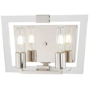 Minka George Kovacs Crystal Chrome 2 Light Bath, Polished Nickel - P1372-613 - Picture 1 of 1