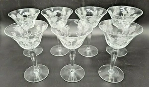 JUEGO DE 7 COPAS MORGANTOWN MAYFAIR OPTIC 7668, 7711 - CÓCTEL CHAMPAIGN 5 1/8" - Imagen 1 de 7