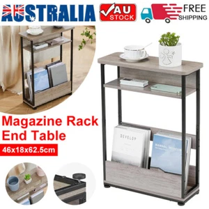 7.1" Narrow Side Table with Magazine Rack End Table 3-Tier for Small Space AU - Picture 1 of 6