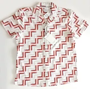 IKE BEHAR Herren LG Rot & Weiß S/S Button Down Freizeithemd Neu - Bild 1 von 5