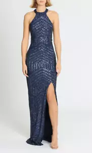LANGHEM Julia Evening Gown Formal Cocktail Gala Size 14 AU RRP 399 WITH DEFECTS - Picture 1 of 8