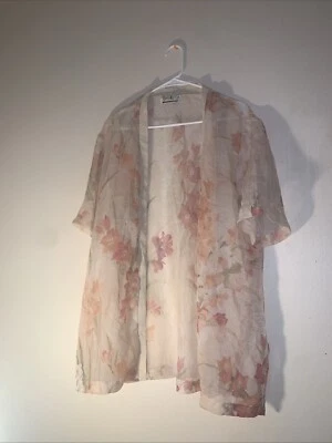 Sheri Martin Kimono Floral Mujer’s Talla 16 Playa Ligero San Valentín’s Day Foto 1 de 4