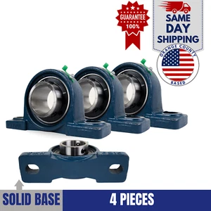 UCP208-24 Pillow Block Bearing 1-1/2" Bore 2 Bolt Solid Base (4PCS) - Picture 1 of 6