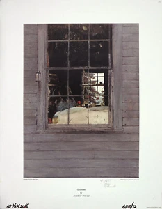 ANDREW WYETH Vtg XRare 1976 OOP Halftone Litho-Print GERANIUMS, NYGS Ltd. - Picture 1 of 1