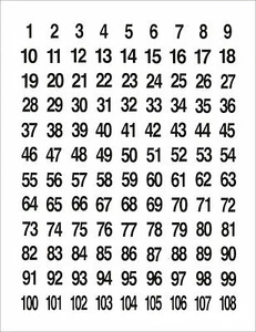 #1- #108 PEGATINAS NUMERADAS SECUENCIALES BLANCAS~3/4" ETIQUETAS CIRCULARES Consecutivas - Imagen 1 de 1