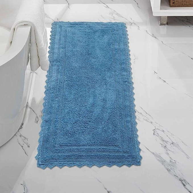 Alfombra de baño Royal Blaze crochet reversible alfombra de felpa de baño corredor, rec grande 24"x60" Foto 1 de 4