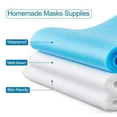 M01464 DIY Masks 10Yd Mouth Cover 3 Layer Non-Woven Fabric Breathable Meltblown - Image 1 of 2