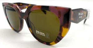 Prada SPR 14W 18N-01T Tortoise Cognac Brown w/ Black Lens 52mm Women Sunglasses - Picture 1 of 10