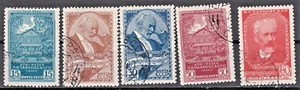 RUSSIA,USSR:1940 SC#789-93 Used CTO Tchaikovsky (1840-1893), composer AM117 - Picture 1 of 2