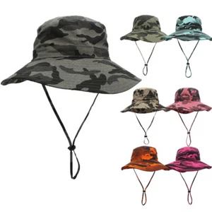 Tactical Camouflage Boonie Hat Army Military Hunting Outdoor Sun Cap Headwear - Picture 1 of 19