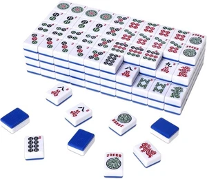 American Mahjong Tile Set with 166 Navy Blue Back Tiles (1.2”, Tiles Only) - Picture 1 of 7