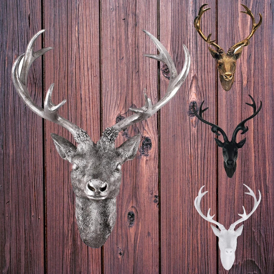 Wanddekoration Hirschgeweih Hirschkopf Geweih 10-Ender vers. Farben + Größen - Bild 1 von 1