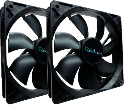 APEVIA CF214S-BK 140mm 4pin Molex & 3pin Motherboard Black Silent Case Fan...  - Image 1 of 4