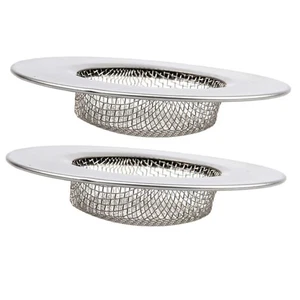 2x 75mm Edelstahl Sieb Filter Abfluss Waschbecken Spülbecken Haarsieb Dusche - Bild 1 von 9