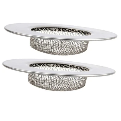 2x 75mm Edelstahl Sieb Filter Abfluss Waschbecken Spülbecken Haarsieb Dusche - Bild 1 von 4