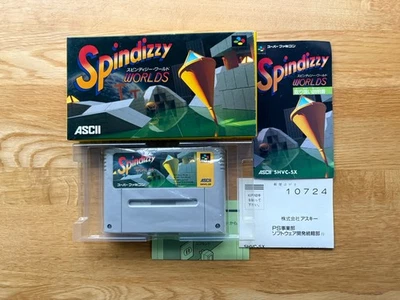 Complete! Spindizzy Worlds JPN Super Nintendo Famicom SFC VGC BOX! Spin Dizzy - Image 1 of 4