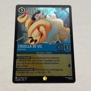 Cruella De Vil 143/204 Disney Lorcana Fabled Legendary Cold Foil Card NM - Picture 1 of 3