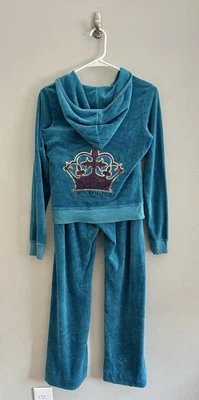 Vintage Juicy Couture y2k Velour Tracksuit Set Glitzy Sequin Bratz | Size M - Image 1 of 4