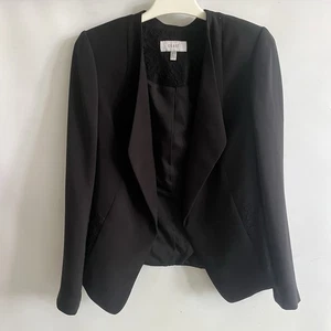 Coast Black Bolero Style Jacket Lace Trim Size 12 Smart Formal Excellent Condit - Picture 1 of 14