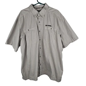 Harley Davidson Herren 3XL Grau Nadelstreifen Kurzarm Hemd mit Knopfleiste - Bild 1 von 10
