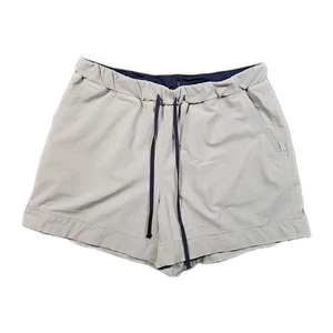 Athleta Trekkie North Shorts Womens Small Grey Pull On Seersucker Drawstring - Picture 1 of 7