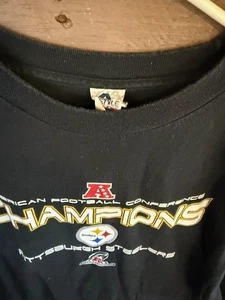 Pittsburgh Steelers AFC Champions Langarm XXL T-Shirt Schwarz Iconic Logo - Bild 1 von 5