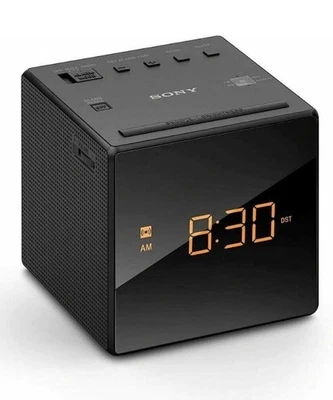 Sony ICF-C1 Desktop Alarm Clock AM FM Radio Black Sony ICFC1 - Image 1 of 4