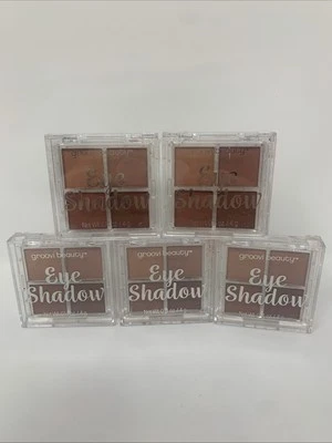 5x Groovi Beauty Eyeshadow Quad Mauves Net Wt 0.14 Oz Ea. - Image 1 of 3