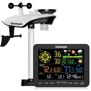 Wetterstationen Funk Indoor Outdoor SA6, Wetterstation mit Regenmesser... - Bild 1 von 7