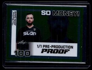 2024 Leaf Metal Slap #1/1 Green John Davis So Money Pre-Production Proof - Bild 1 von 2