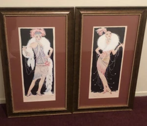 Karen Dupre Signed Fashion Art Large 35x20 Each Framed Preowned - Picture 1 of 15